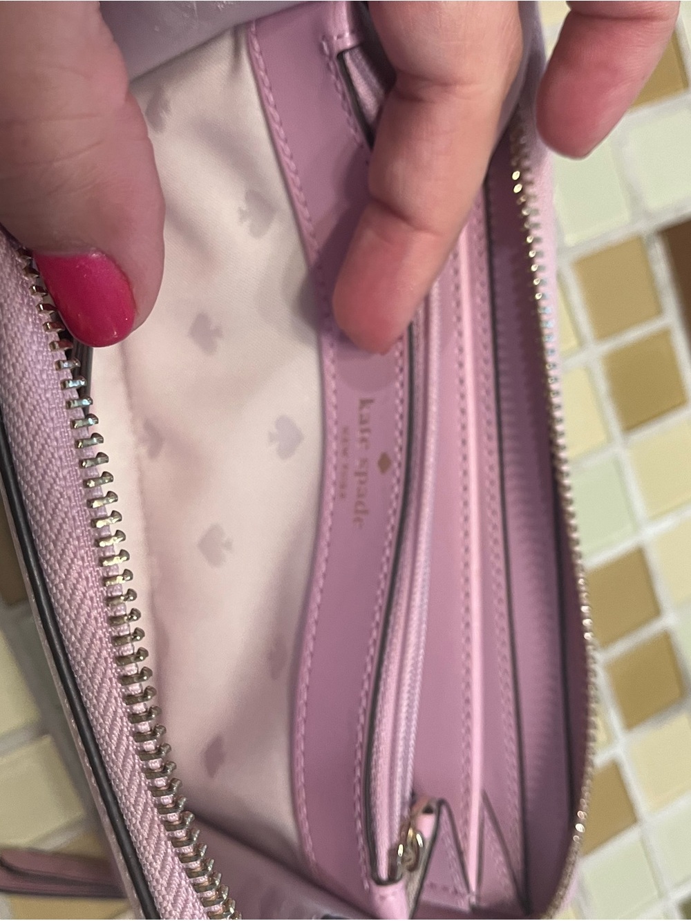 kate spade pink zip-around leather wallet - Picture 5 of 5